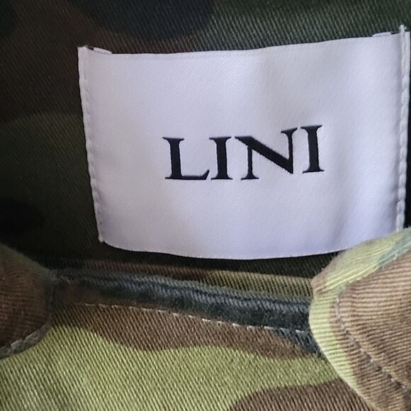 Lini S Camo Print Dana Trench Coat Double Breasted Cape Jacket 729 - Picture 8 of 11